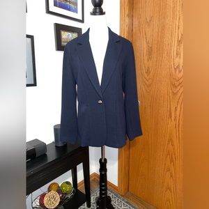Navy blue knit blazer from Emmaline size 16W